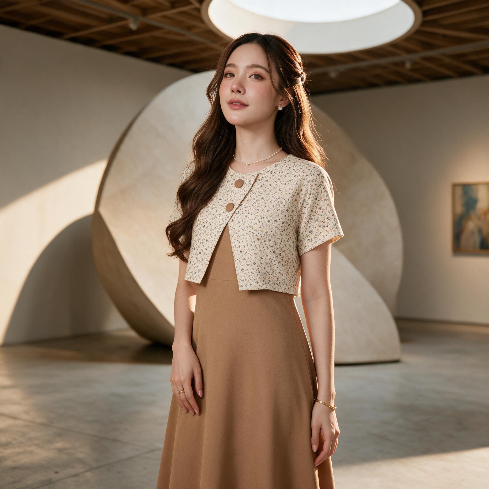 A070( รุ่นขายดี) ชุดคลุมท้องให้นม ใส่ทำงาน แบรนด์ MamyAnn ♥ - ลุคใส่จริง