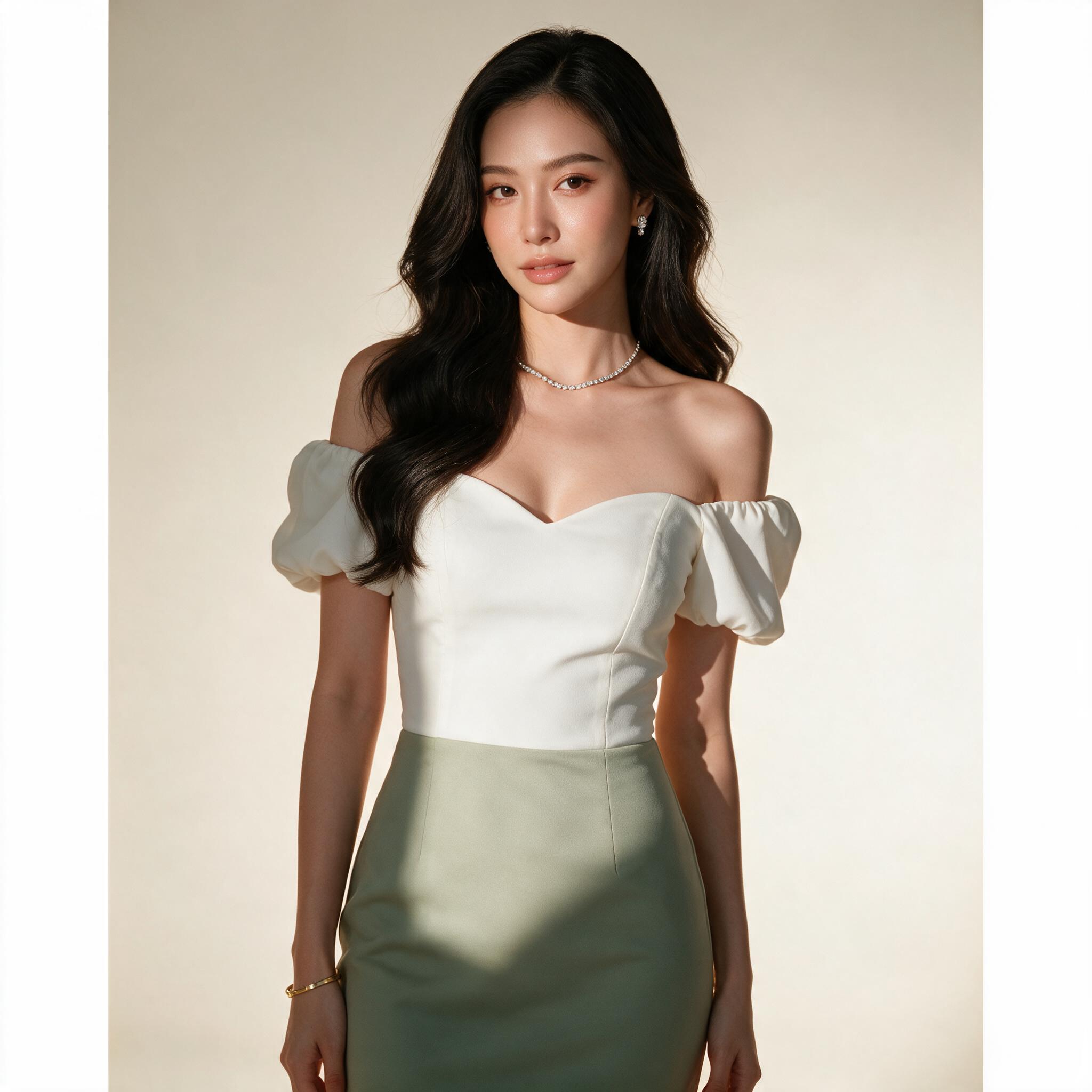 'Candy Dress' - เดรสแขนพองเจ้าหญิง ชุดไปงานเเต่ง - ลุคพอร์ตเทรต