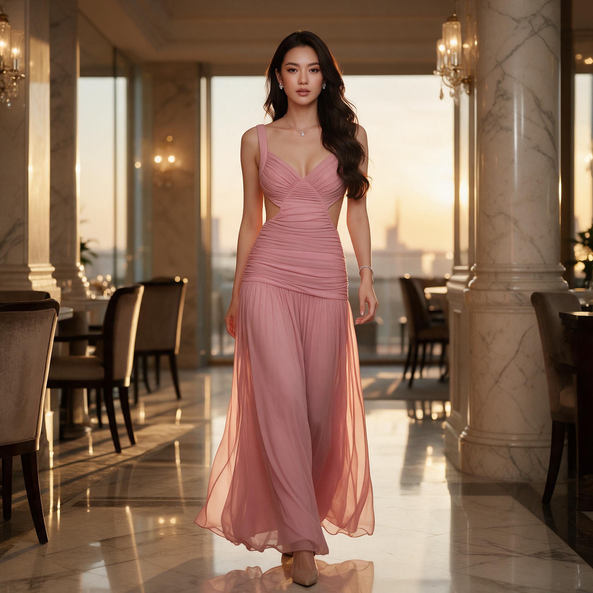 Fabrique.co - Elveria Dress เดรสออกงาน เดรสเจนิส เดรสยาว