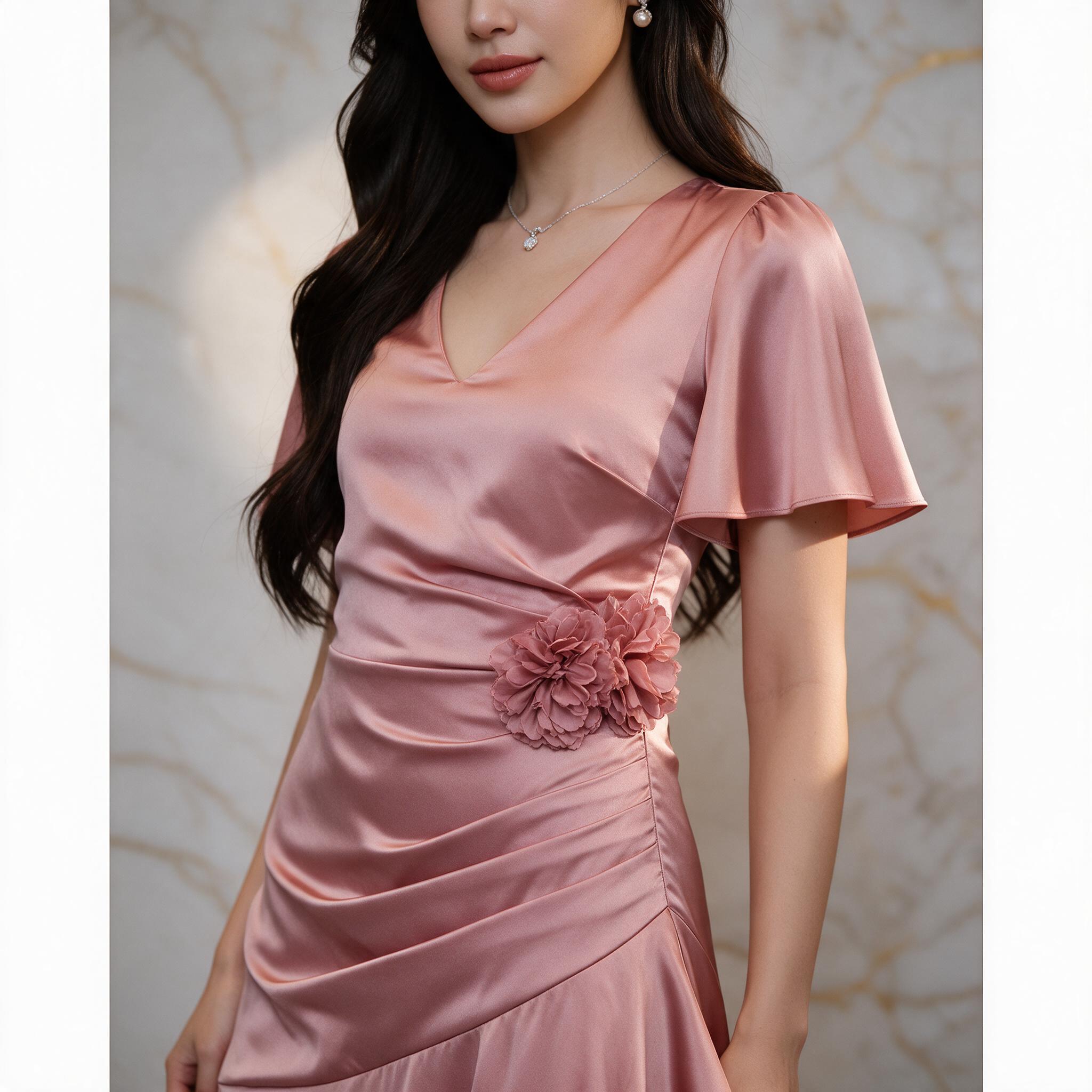 ชุดออกงาน ชุดเพื่อนเจ้าสาวkoolykool(พร้อมส่ง - รายละเอียดผ้าและงานตัดเย็บ
