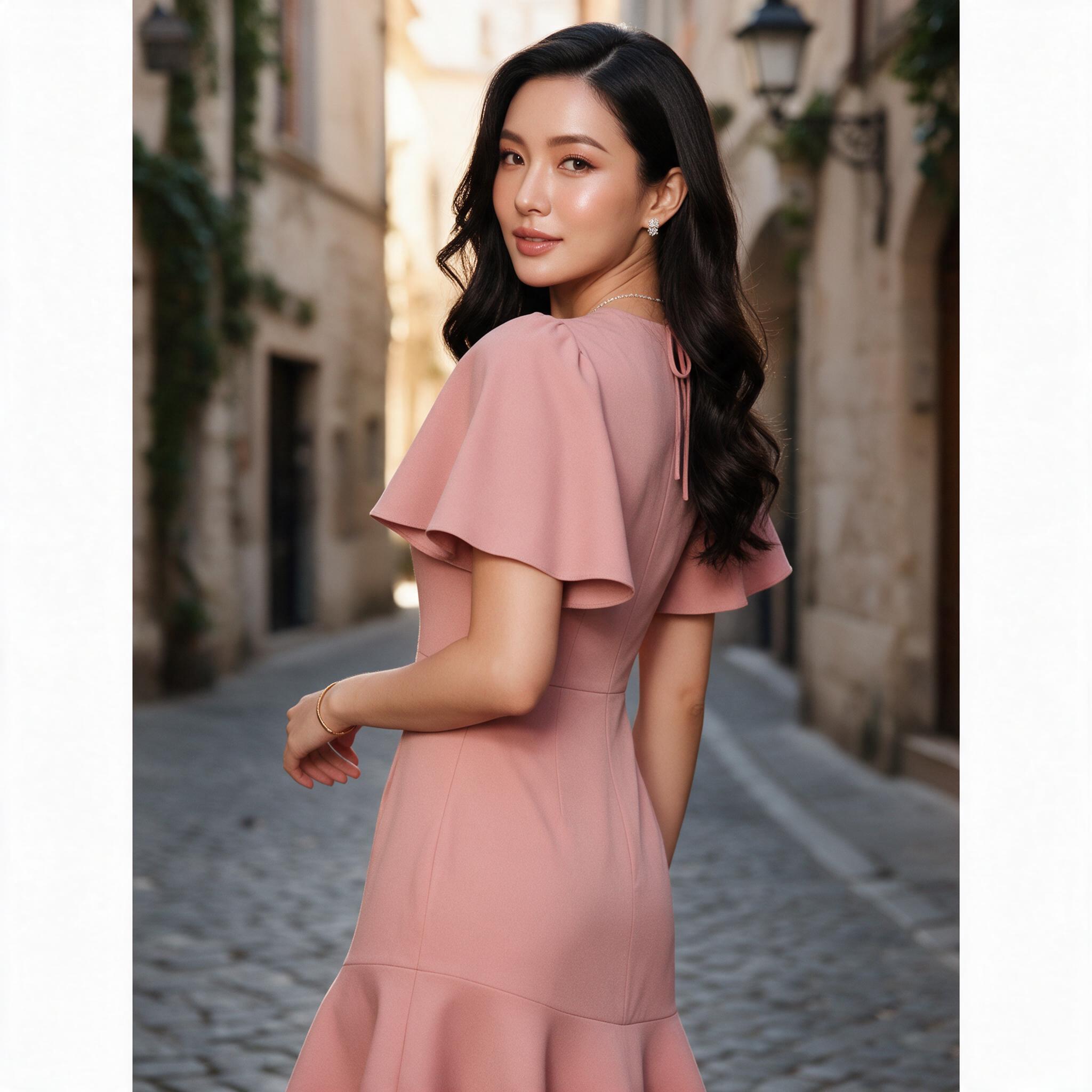 Zevalyn - Peony Dress ชุดออกงาน ชุดใส่ไปเที่ยว - ลุคใส่จริง