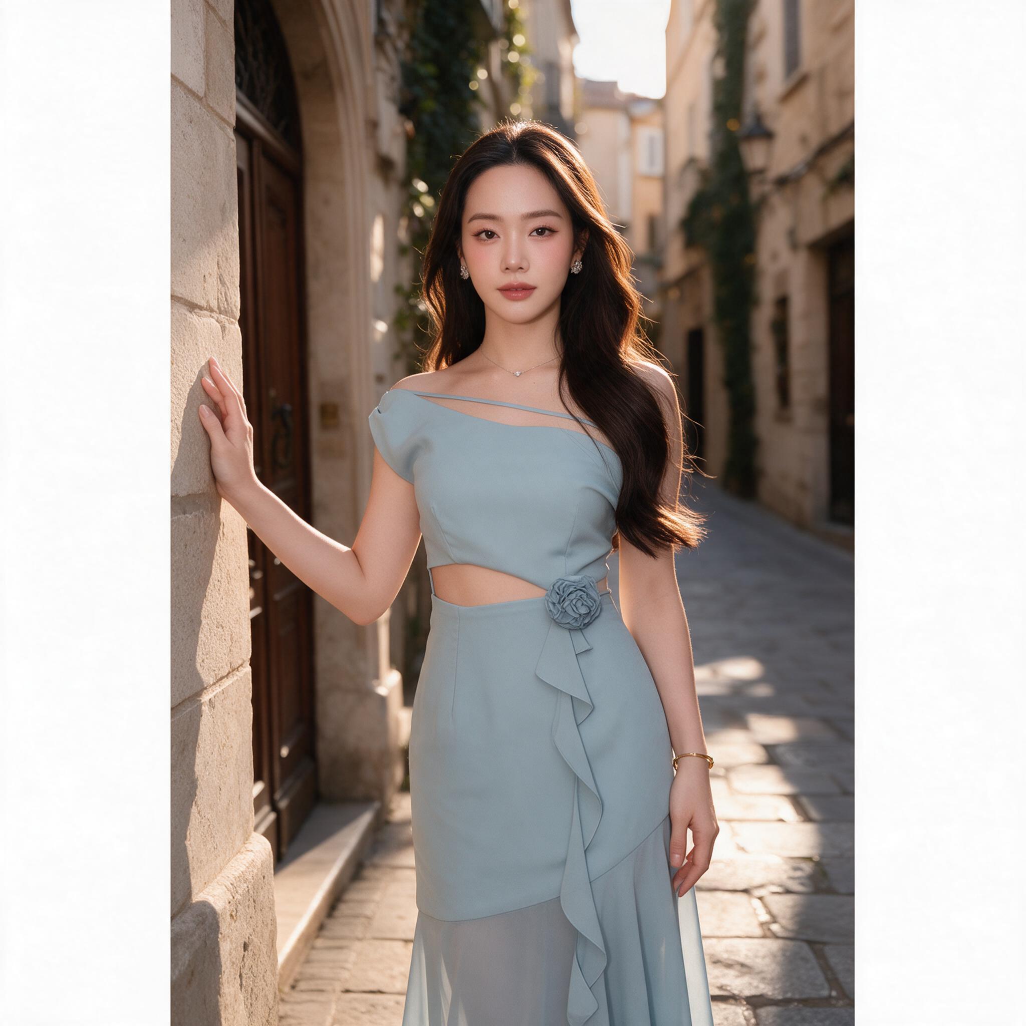 𝐂𝐥𝐚𝐫𝐚 𝐌𝐚𝐱𝐢 𝐃𝐫𝐞𝐬𝐬 (พร้อมส่ง)ชุดไปงานแต่ง - ลุคพอร์ตเทรต