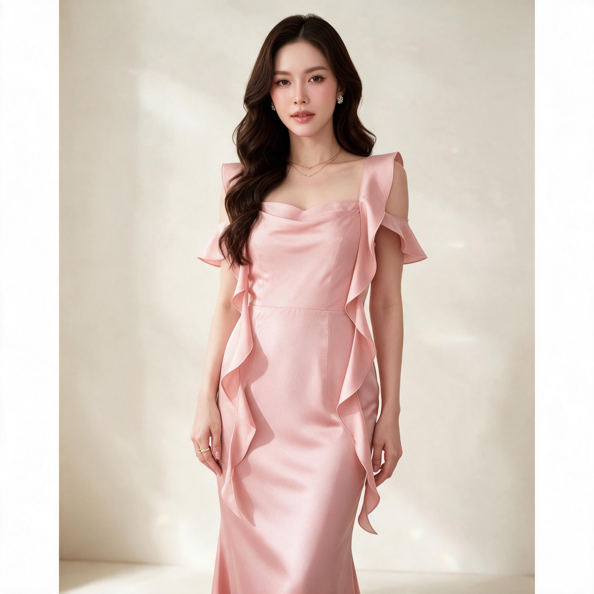 ชุดอออกงาน ชุดเพื่อนเจ้าสาว koolykool(พร้อมส่ง S-2XL) - ลุคพอร์ตเทรต