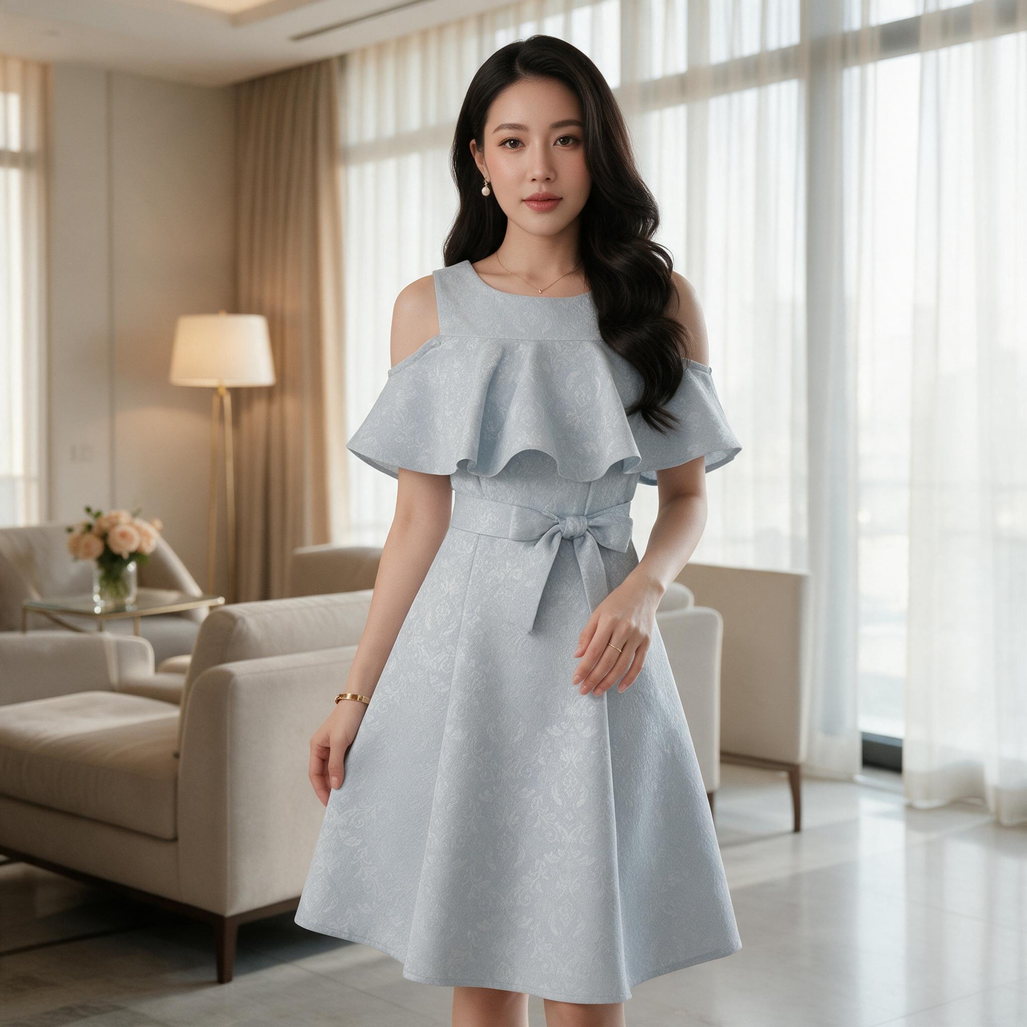 ระบายอก น่ารักเรียบร้อย ใส่ได้หลายโอกาส ชุดทำงาน ชุดออกงาน - ลุคพอร์ตเทรต