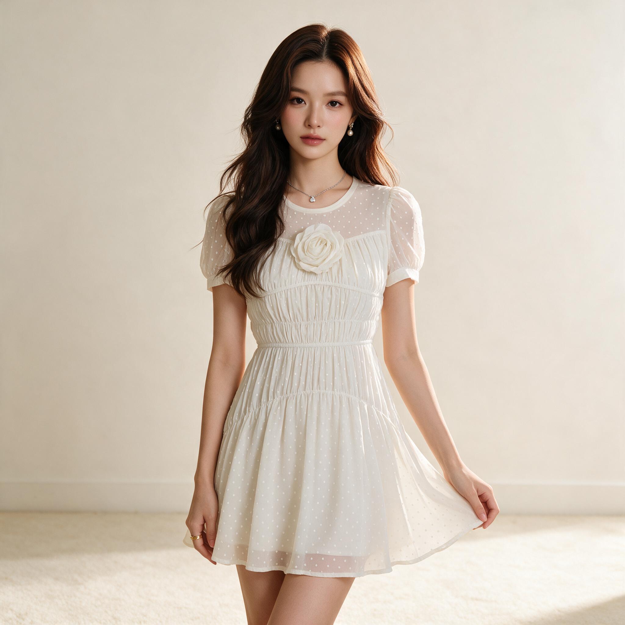 LOVE HWA MINI DRESS เดรสสั้น ชุดผู้หญิง แฟชั่นผู้หญิง - ลุคพอร์ตเทรต