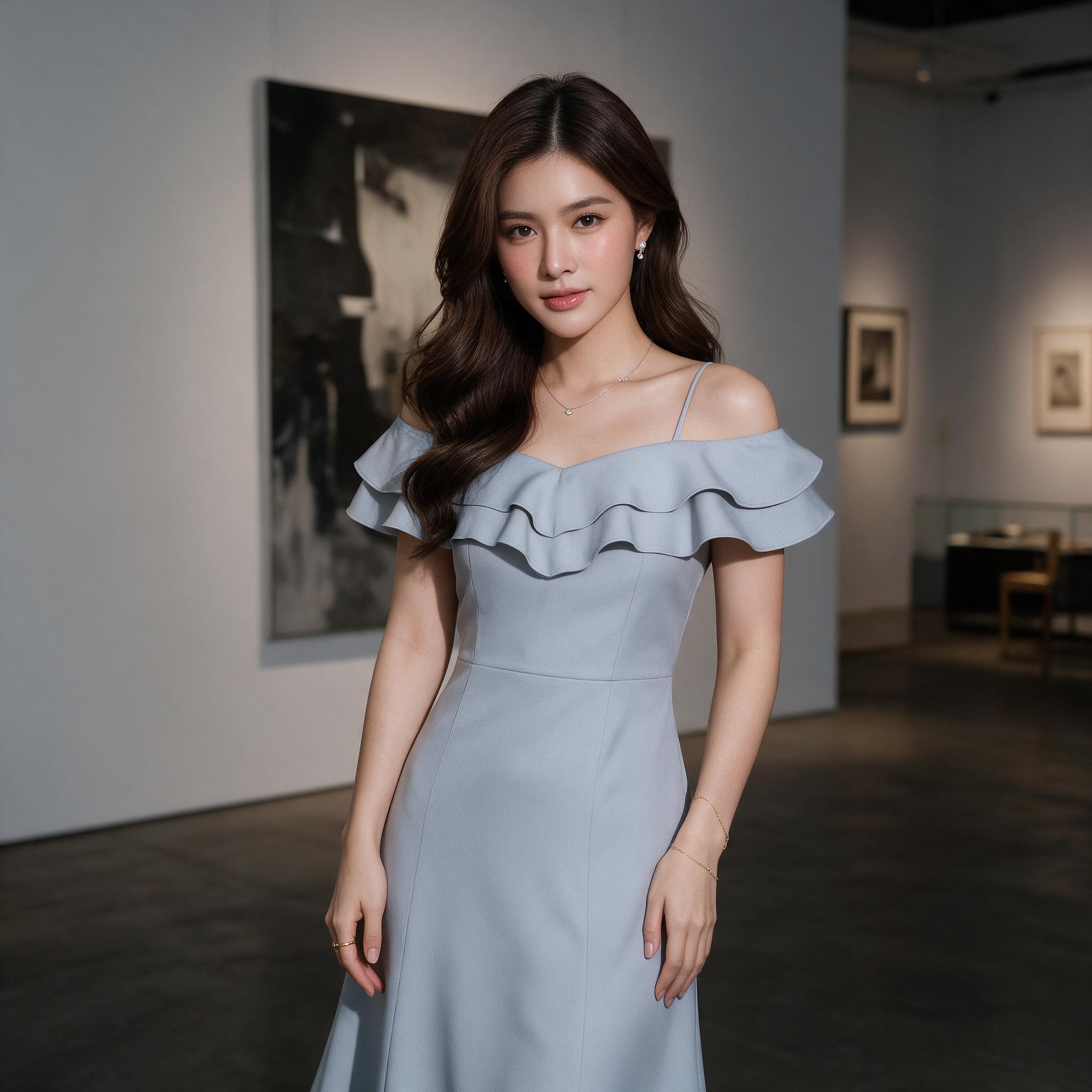 Mira Dress ชุดออกงาน ชุดไปงาน ใส่เที่ยว ชุดเพื่อนเจ้าสาว - ลุคพอร์ตเทรต
