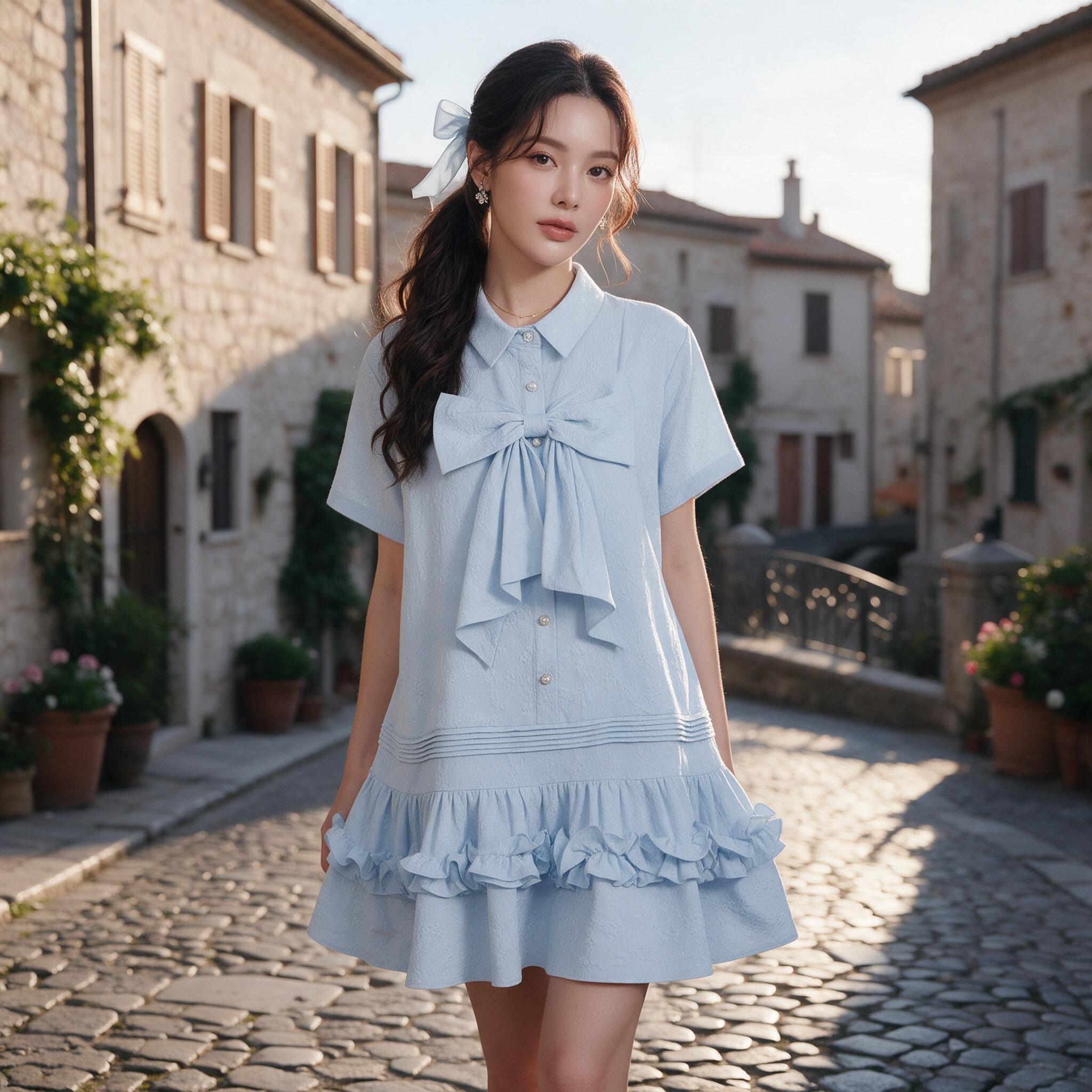 DAYDREAM MINI DRESS เดรสสั้น เดรสแขนสั้น ชุดออกงาน - ลุคพอร์ตเทรต