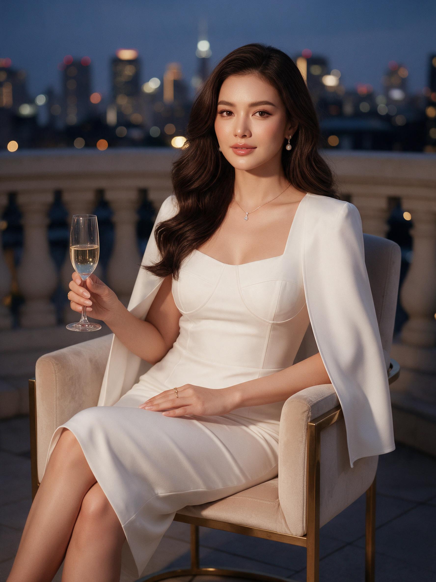 [Issaya Brand]สวยหรูแบบสาว Whizdom Dress เดรสคลุมแขน