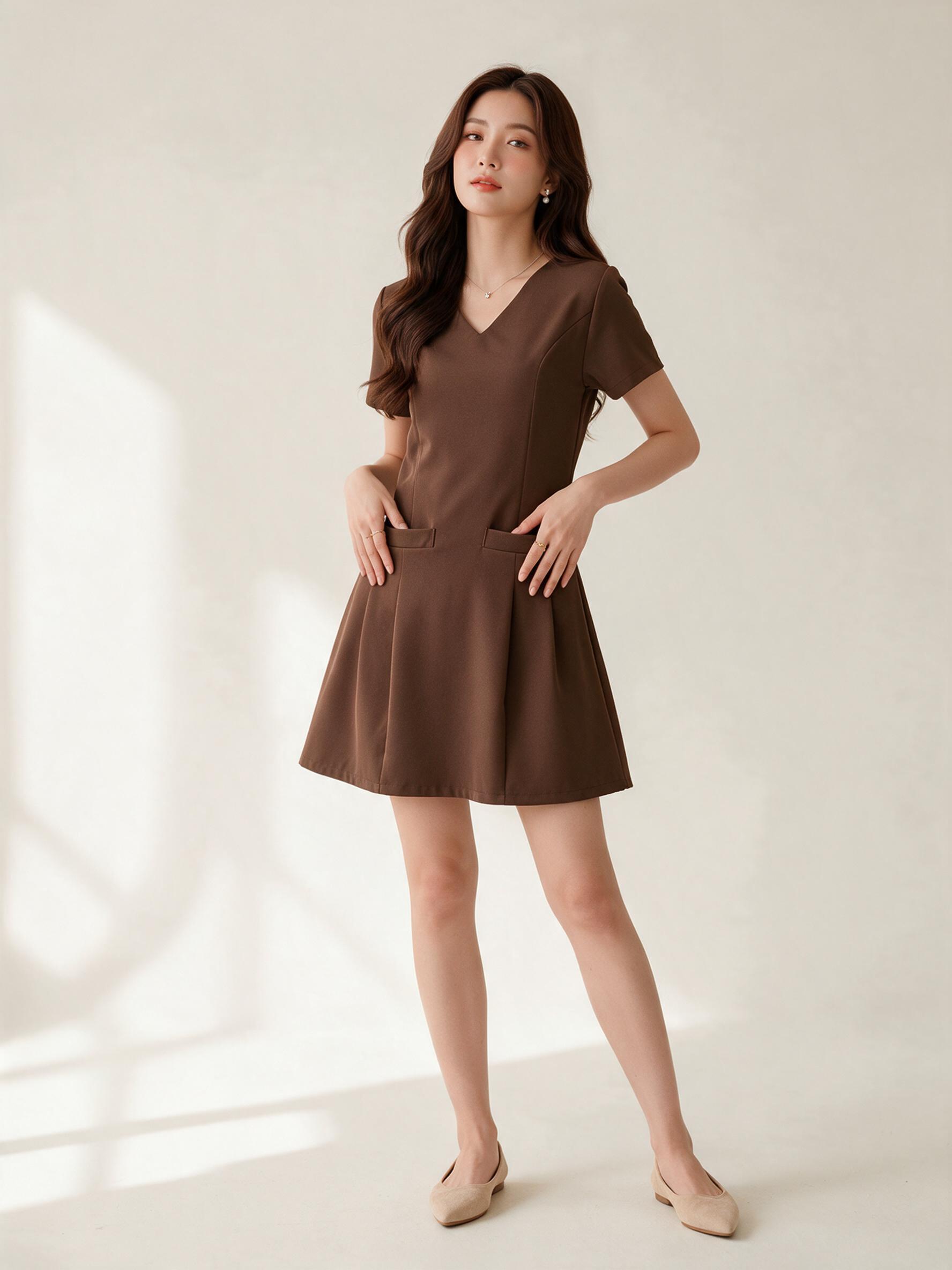 Barry dress - ชุดเดรสทำงาน ชุดทำงานผู้หญิง เดรสมีกระเป๋า