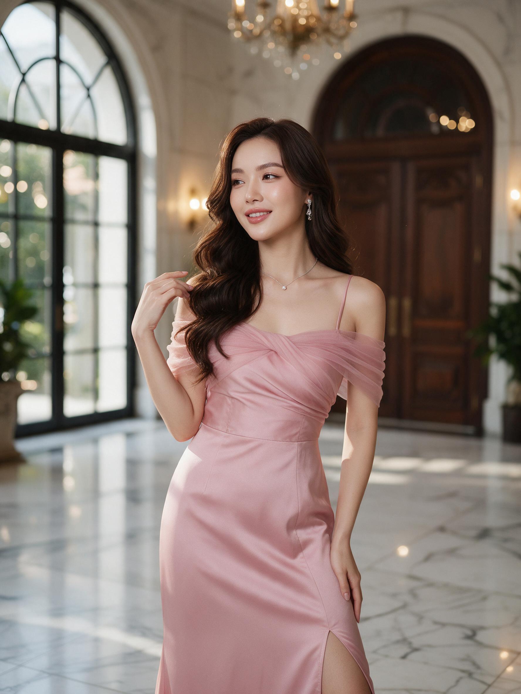 ชุดไปงาน s-2xlชุดเดรสออกงานเปิดไหล่แต่งระบายพร้อมสายเดี่ยว2ข - ลุคใส่จริง