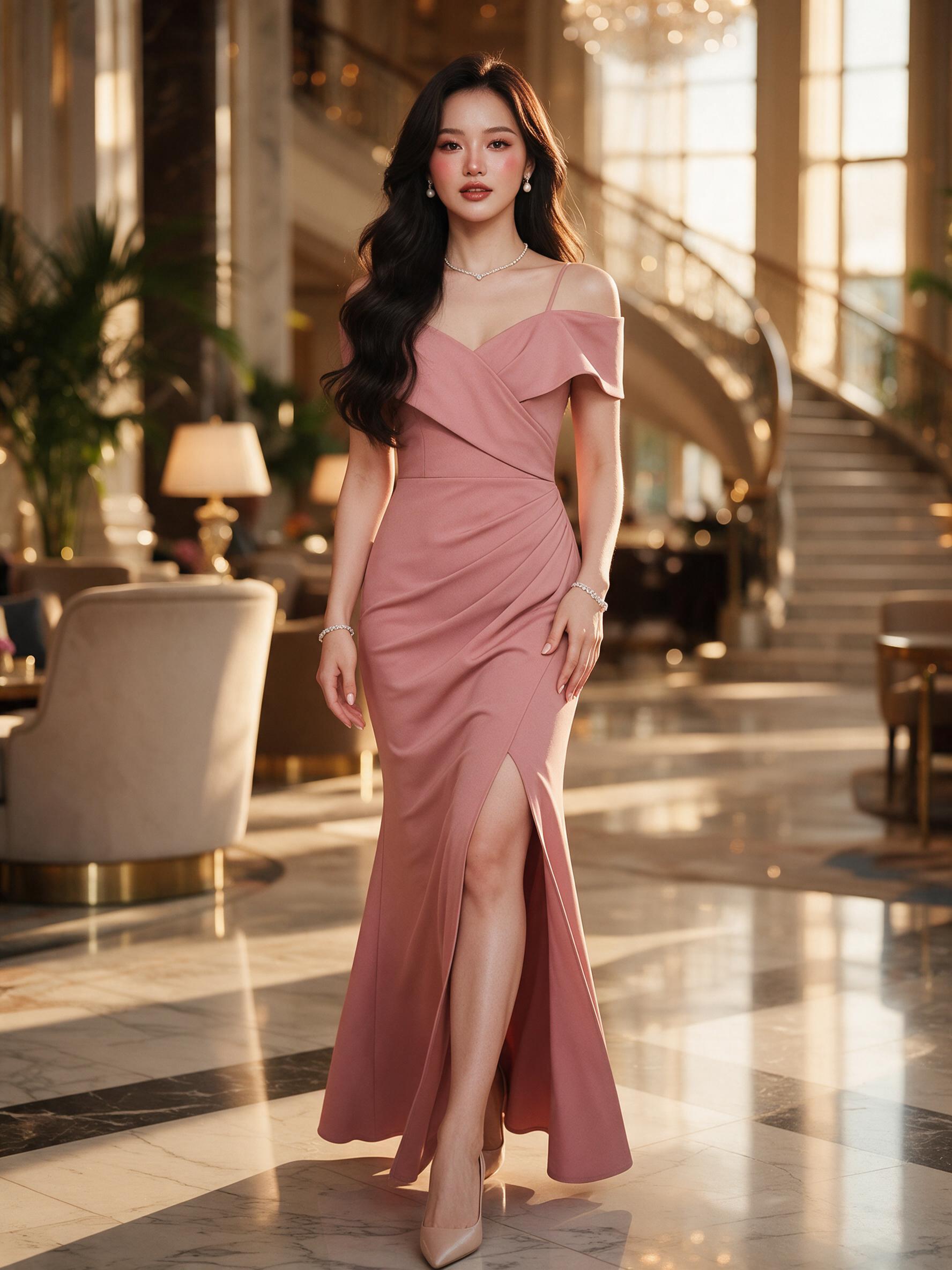 ชุดเพื่อนเจ้าสาว  ชุดออกงาน ชุดไปงาน s m l xl 2xl - ลุคใส่จริง