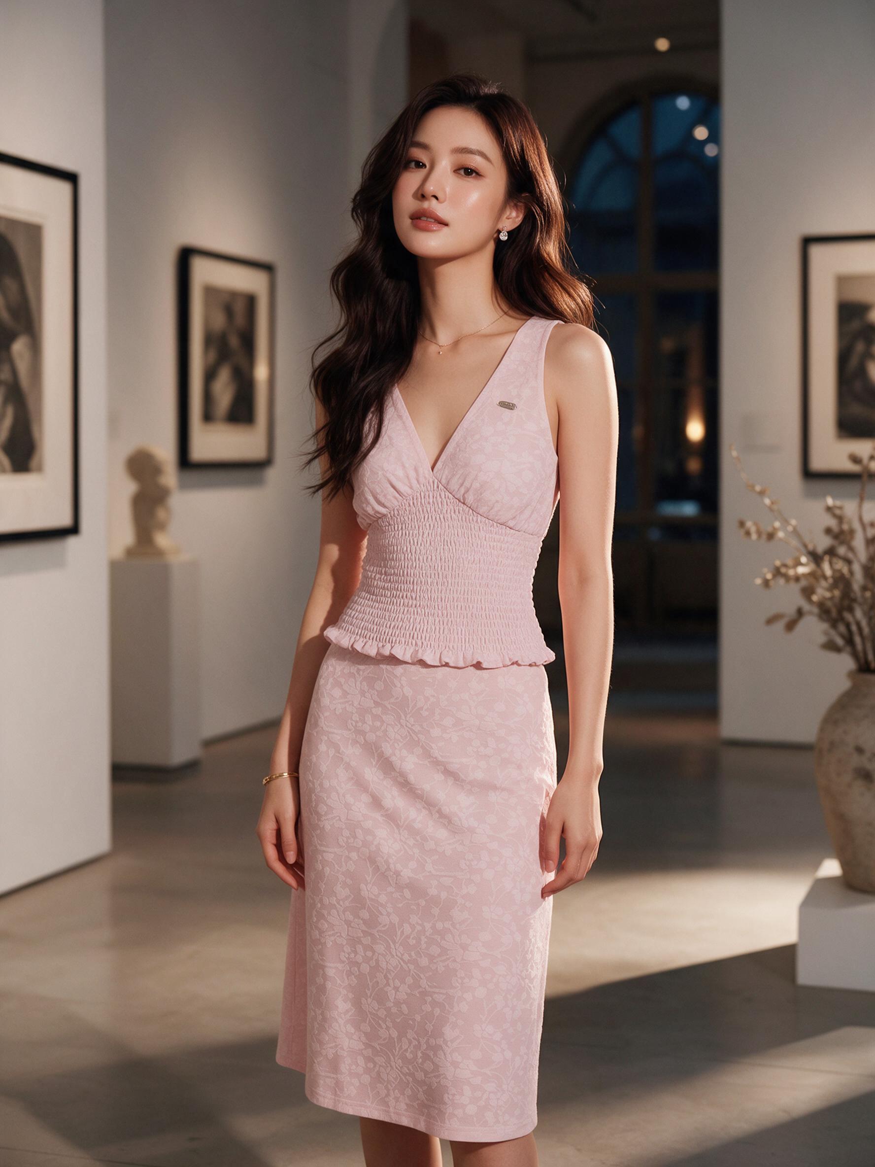 Bemingset011(S-2XL)-Flora Set - เซ็ตกระโปรงลูกไม้ละมุน - ลุคใส่จริง