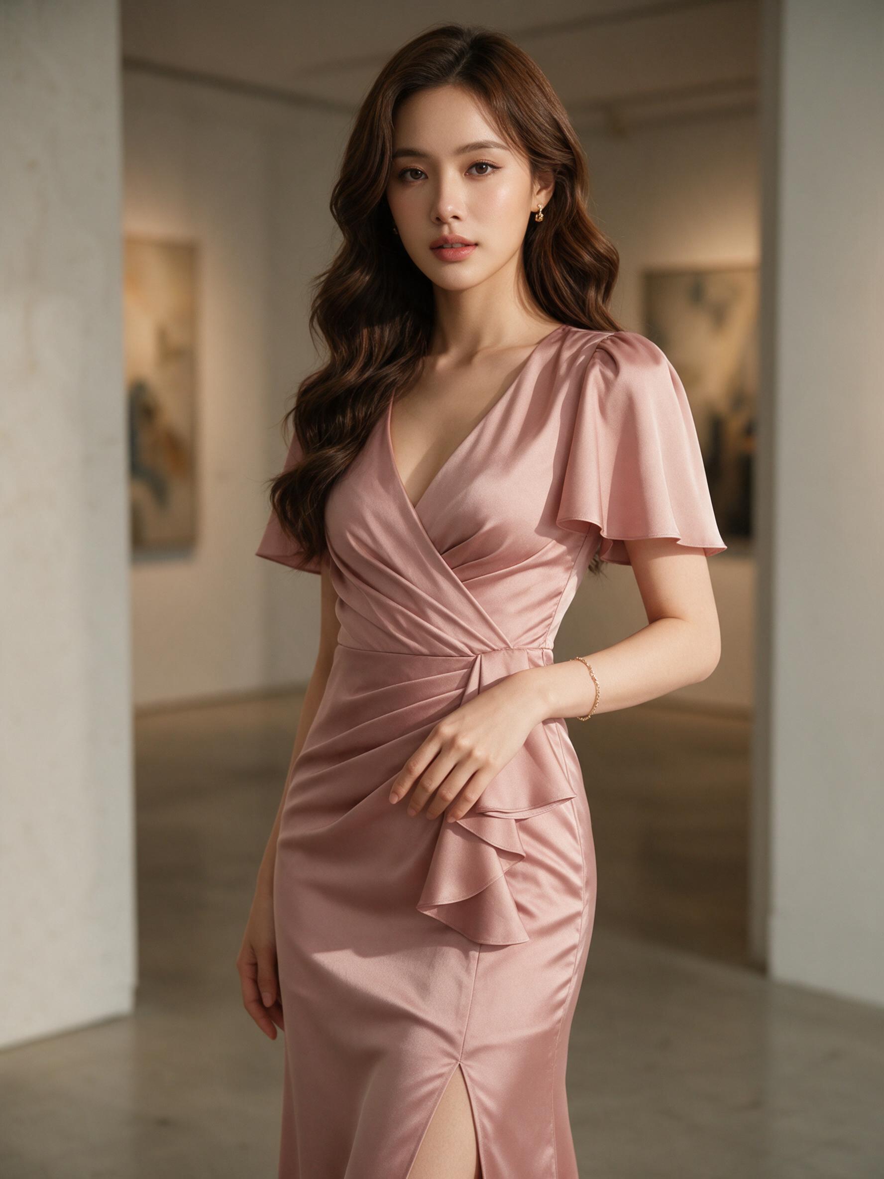 ชุดออกงาน ชุดเพื่อนเจ้าสาว koolykool(พร้อมส่ง S-2XL) - ลุคพอร์ตเทรต