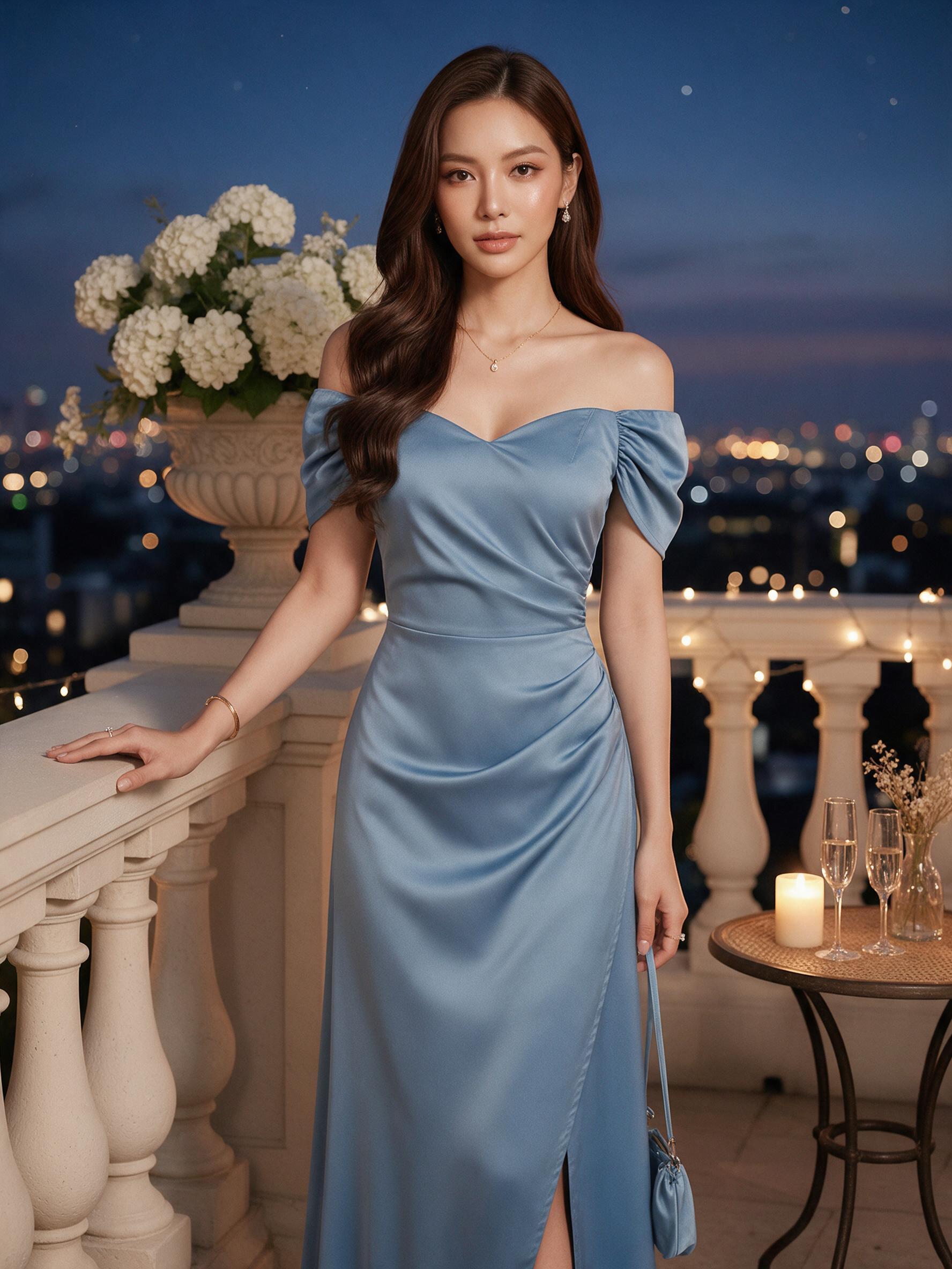 s m l xl 2xl 3xl ชุดไปงานแต่ง สีชาเขียวมาใหม่ G139 - ลุคพอร์ตเทรต