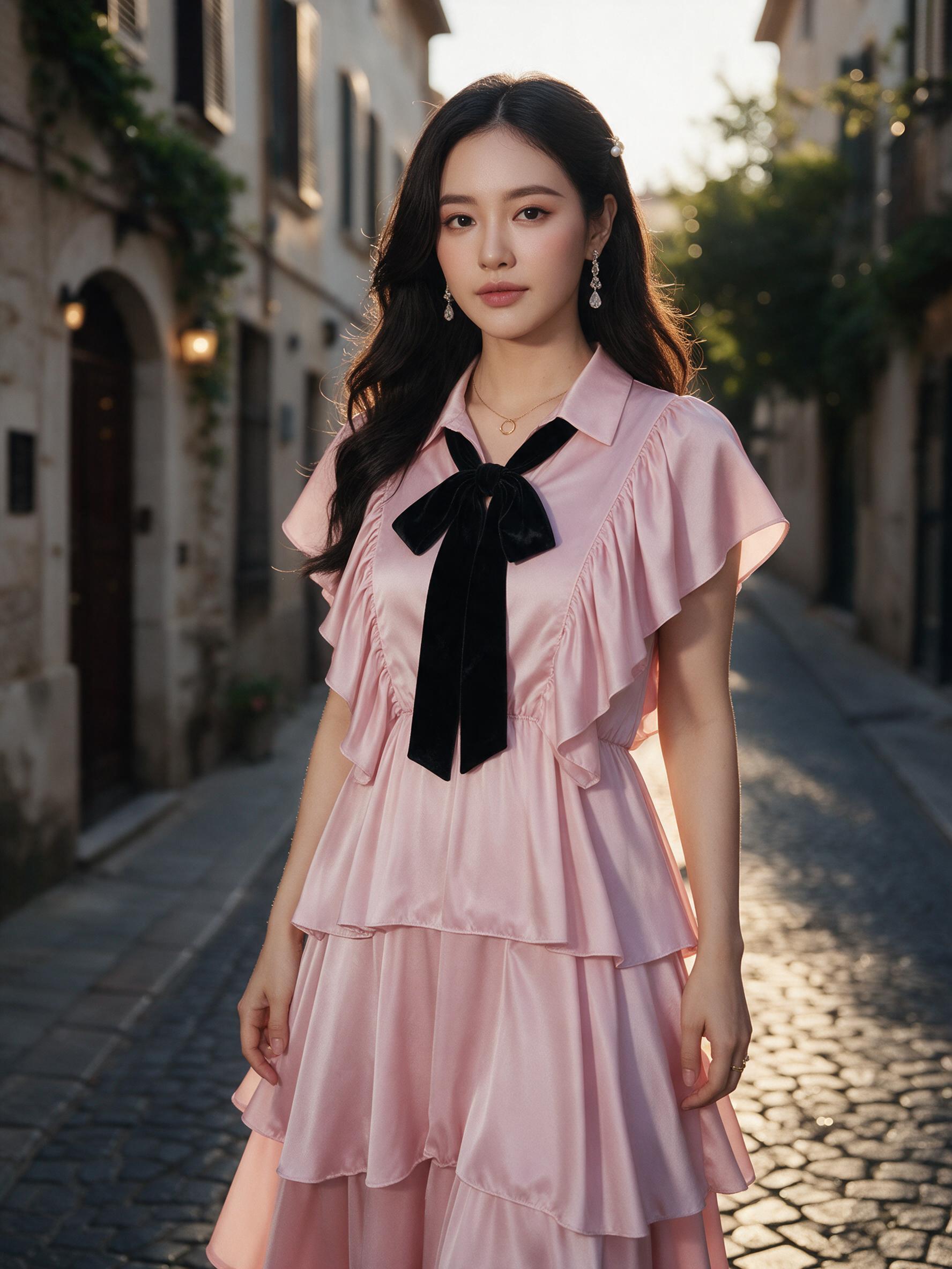 ( Plus Size รอบอก 50 นิ้ว ) FLAT2112 : LADY DIANA DRESS - ลุคพอร์ตเทรต