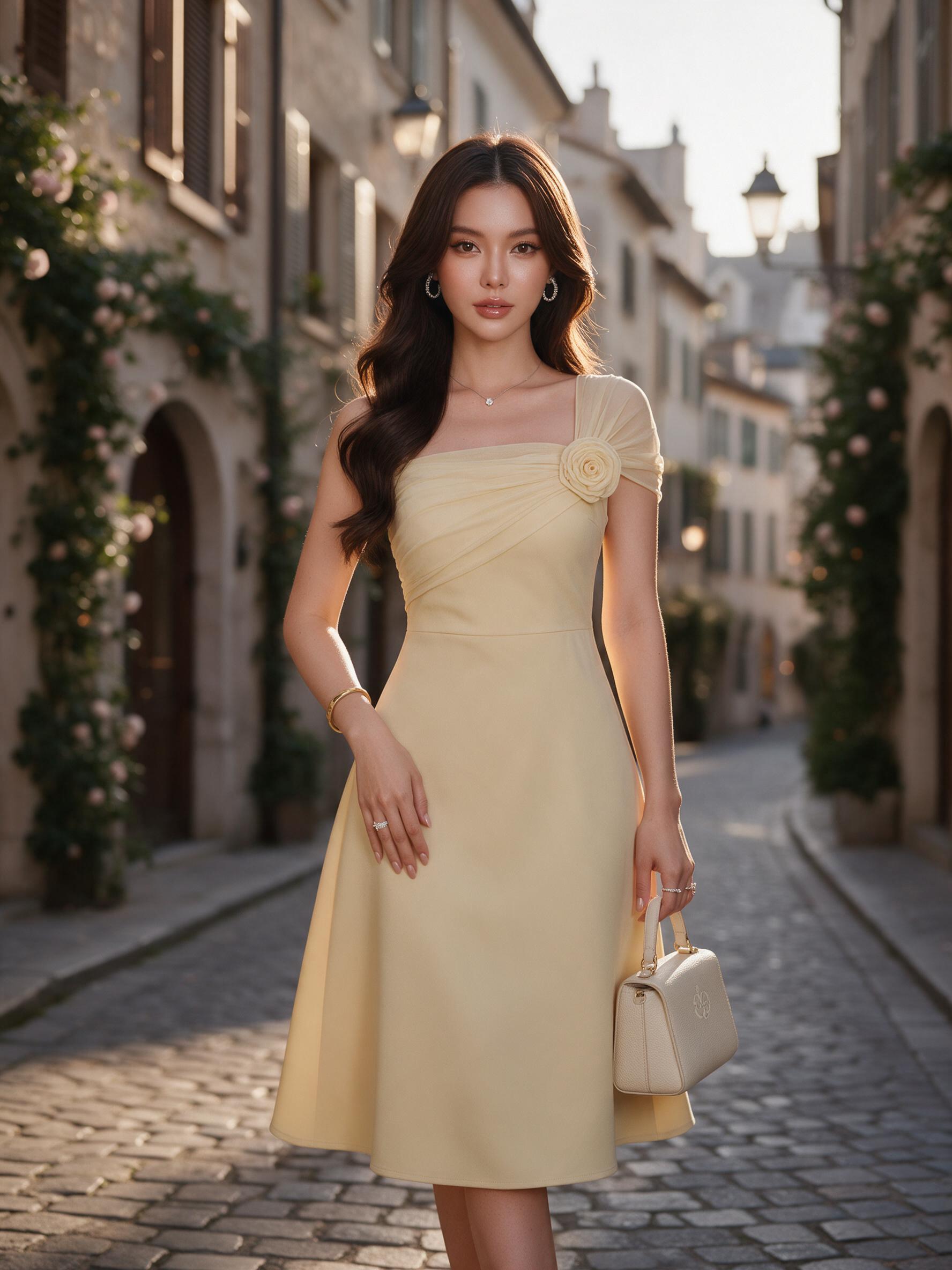 ชุดไปงานเรียบหรูดูแพง MAYA ชุดรับปริญญา ชุดงานเลี้ยง - ลุคพอร์ตเทรต